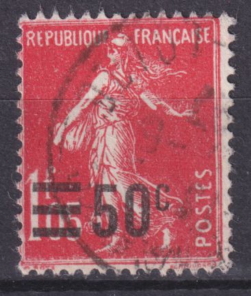 Timbre France n° 225 obl type semeuse
