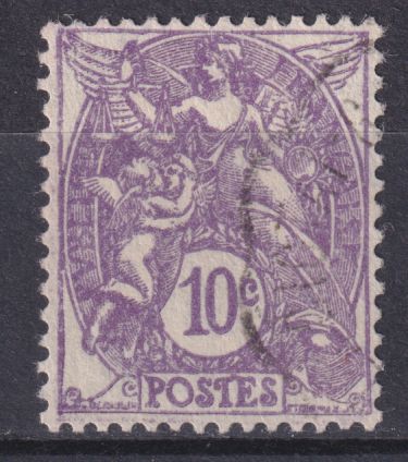 Timbre France n° 233 obl type blanc