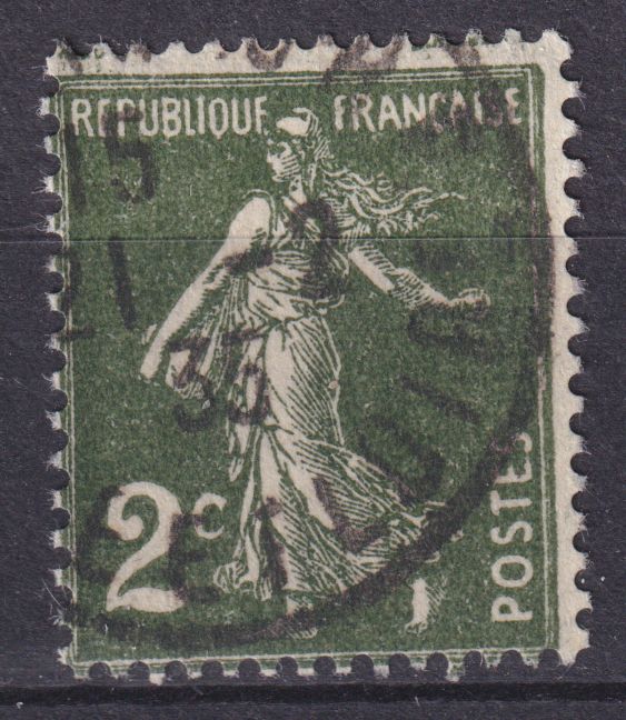 Timbre France n° 278 obl type Semeuse fond plein