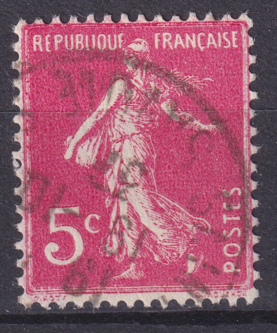 Timbre France n° 278B obl type Semeuse fond plein