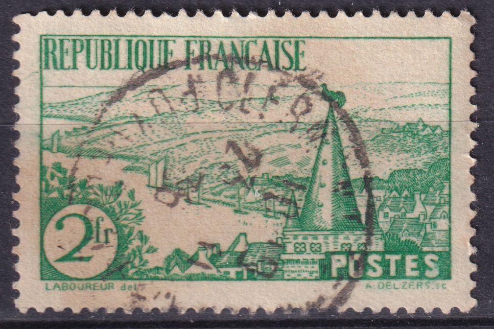 Timbre France n° 301 obl rivière bretonne