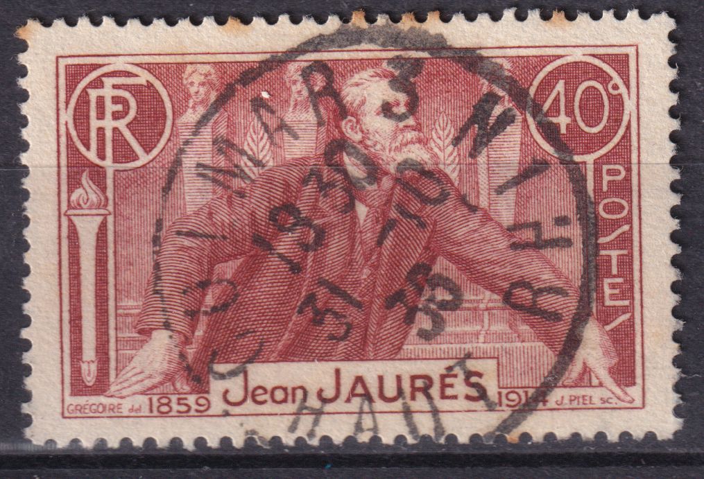 Timbre France n° 318 obl Jean Jaurès