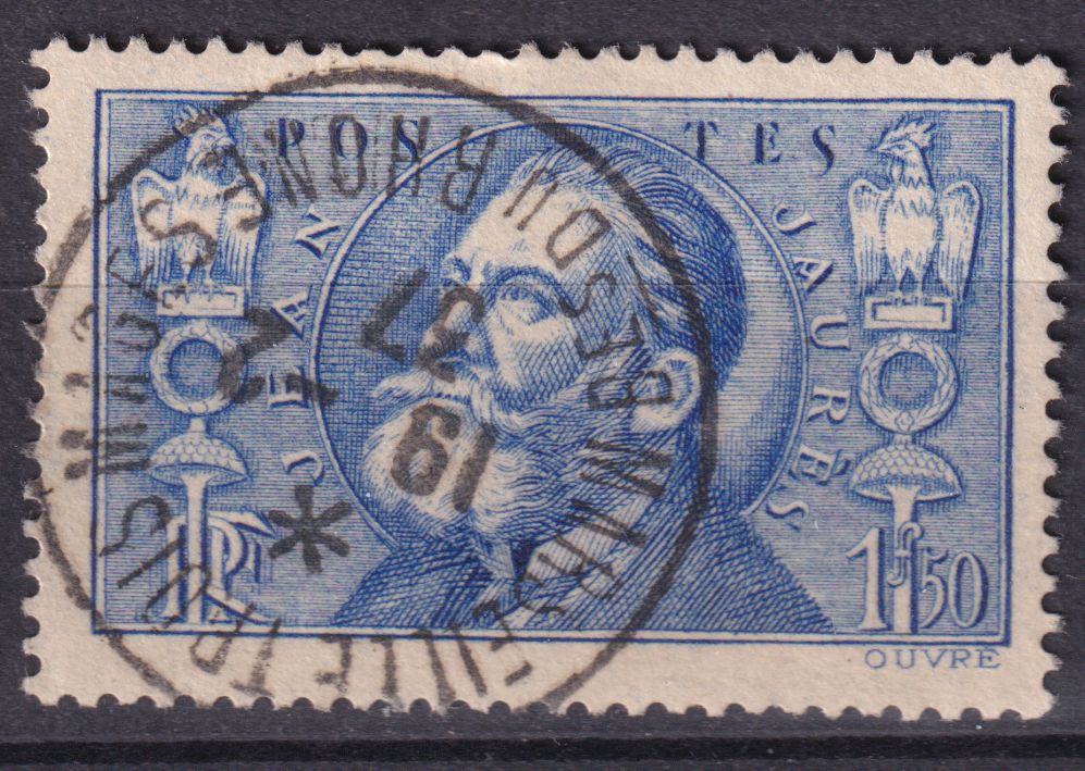 Timbre France n° 319 obl Jean Jaurès