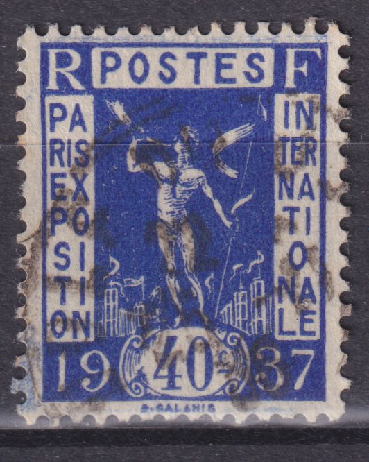 Timbre France n° 324 obl propagande pour l'exposition de Paris