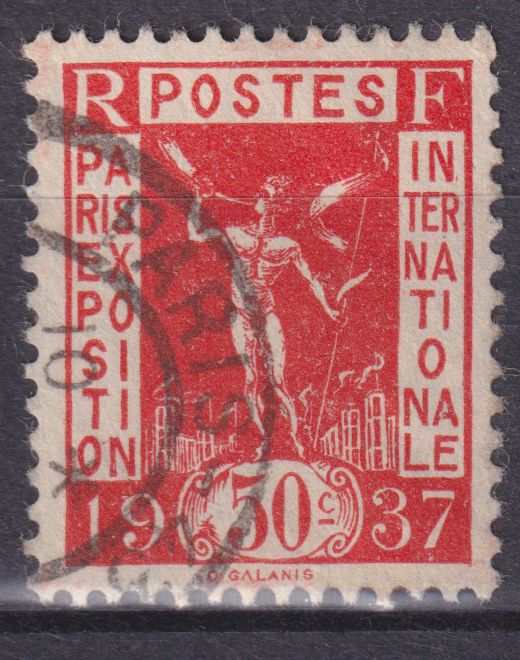 Timbre France n° 325 obl propagande pour l'exposition de Paris