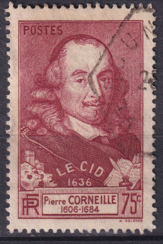 Timbre France n° 335 obl Pierre Corneille, Le Cid