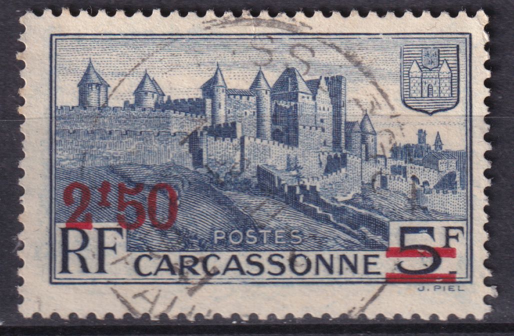 Timbre France n° 490 obl Carcassonne