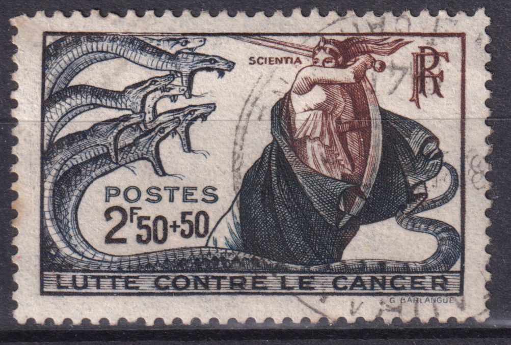 Timbre France n° 496 obl lutte contre le cancer