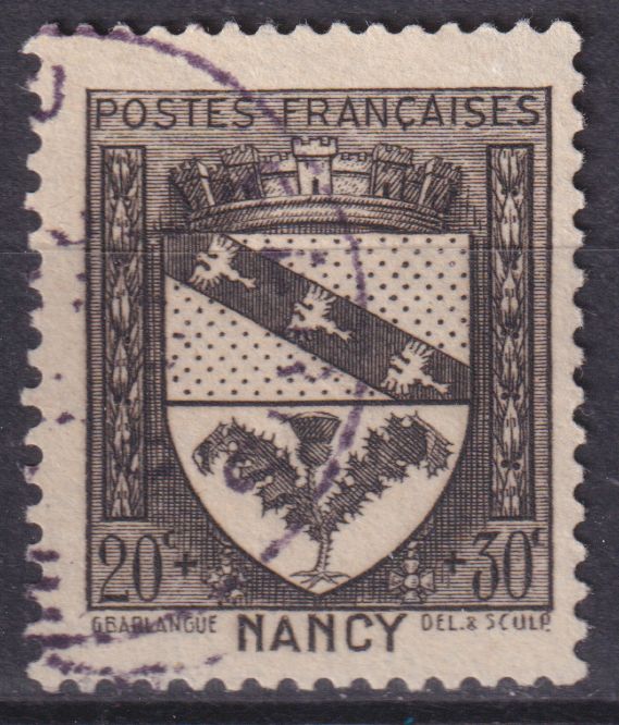 Timbre France n° 526 obl armoirie de ville Nancy