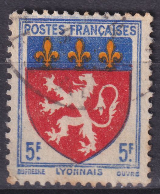 Timbre France n° 572 obl armoirie de provinces Lyonnais
