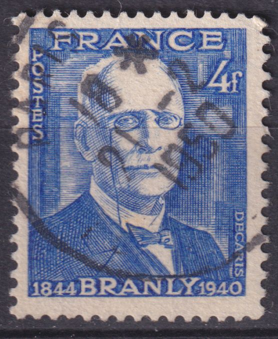 Timbre France n° 599 obl Édouard Branly
