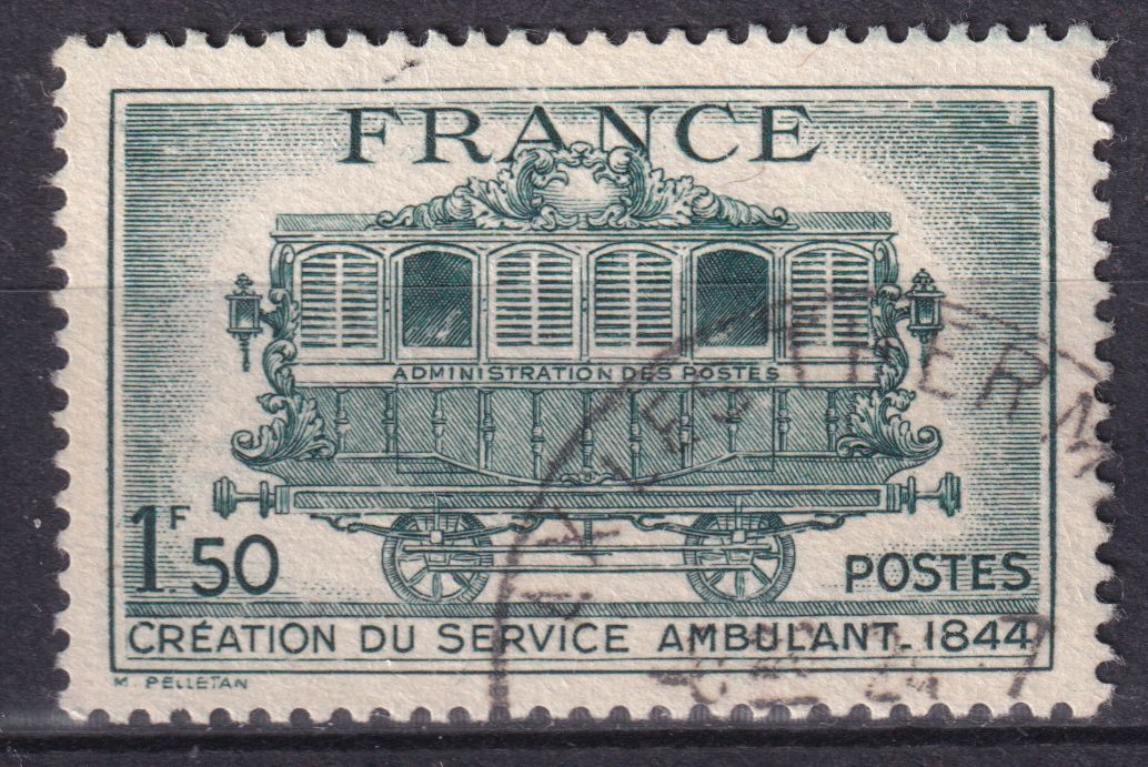 Timbre France n° 609 obl service postaux ambulant