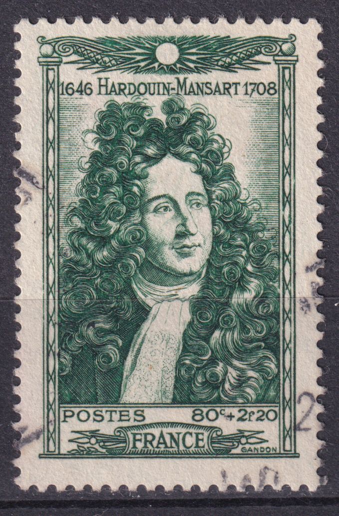 Timbre France n° 613 obl Jules Hardouin dit Hardouin-Mansart