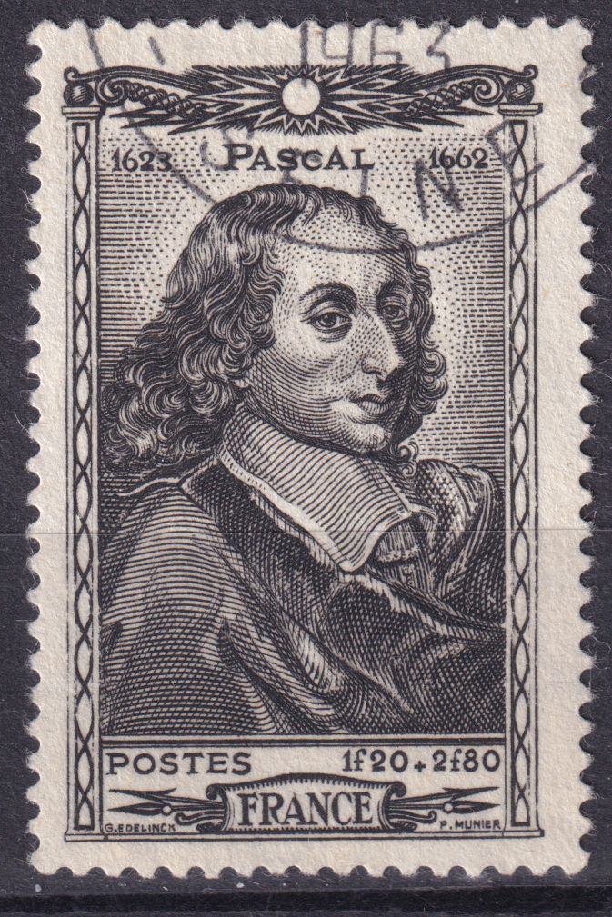 Timbre France n° 614 obl Blaise Pascal