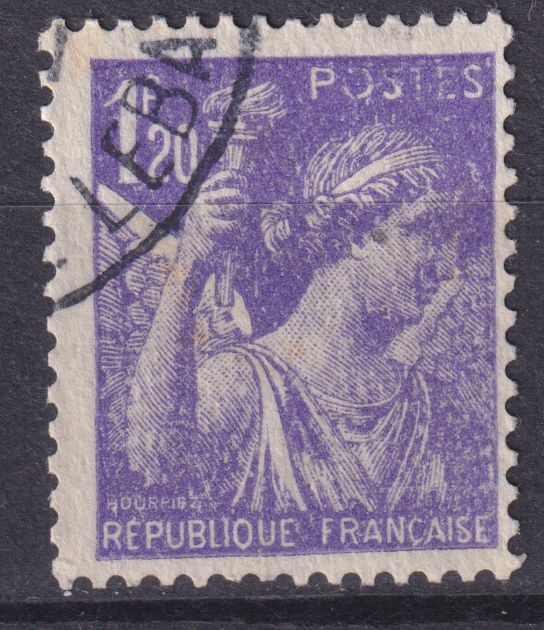 Timbre France n° 651 obl type Iris