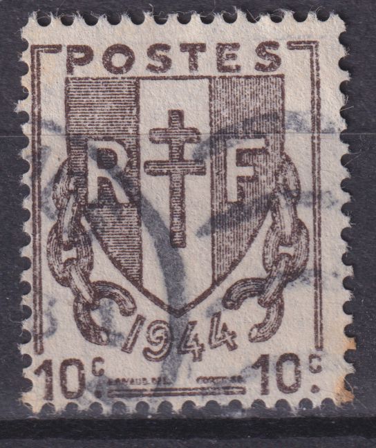 Timbre France n° 670 obl type chaînes brisées