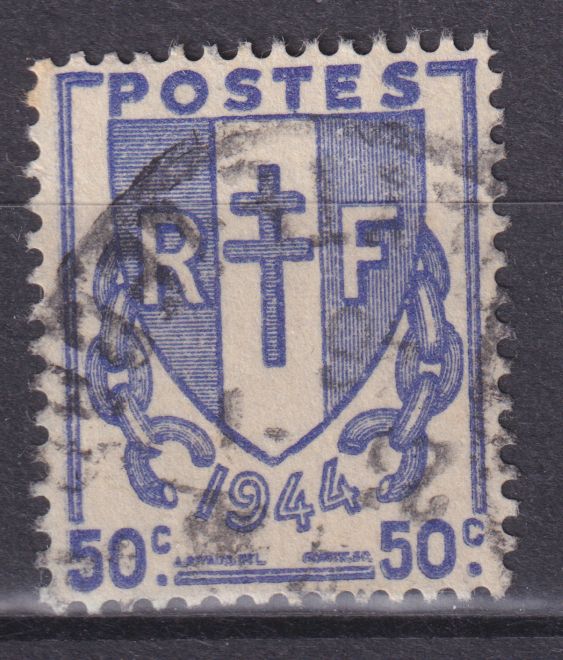 Timbre France n° 673 obl type chaînes brisées