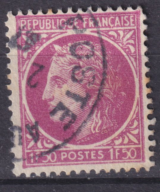 Timbre France n° 679 obl type Cérès de Mazelin