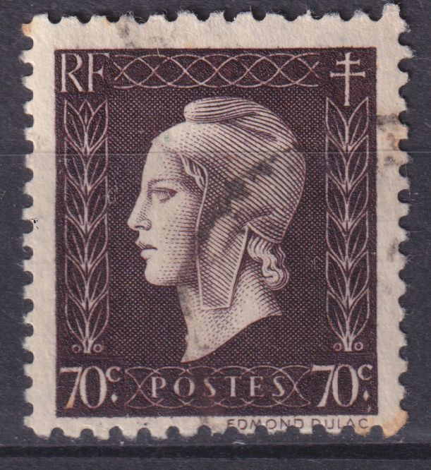 Timbre France n° 687 obl Marianne de Dulac série de Londres
