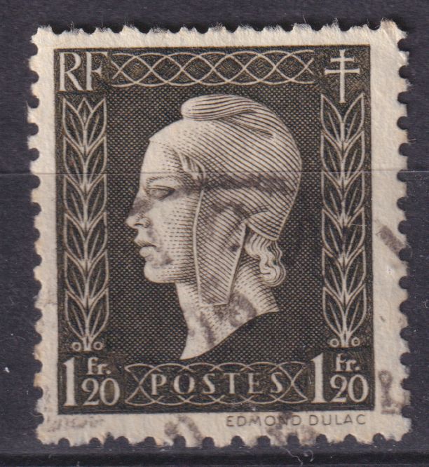 Timbre France n° 690 obl Marianne de Dulac série de Londres