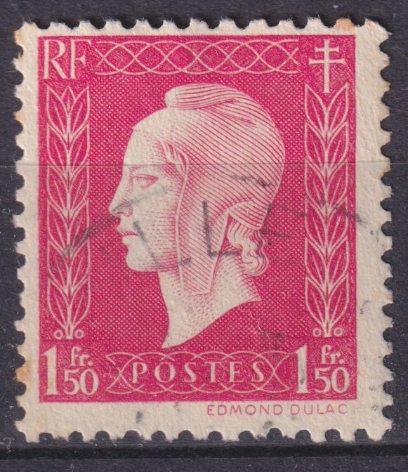 Timbre France n° 691 obl Marianne de Dulac série de Londres