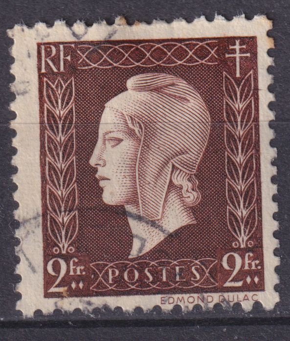 Timbre France n° 692 obl Marianne de Dulac série de Londres