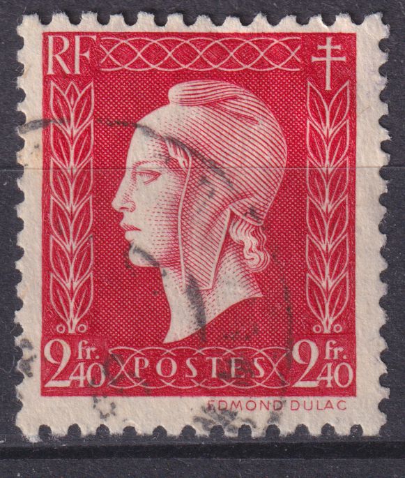Timbre France n° 693 obl Marianne de Dulac série de Londres