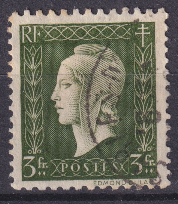Timbre France n° 694 obl Marianne de Dulac série de Londres
