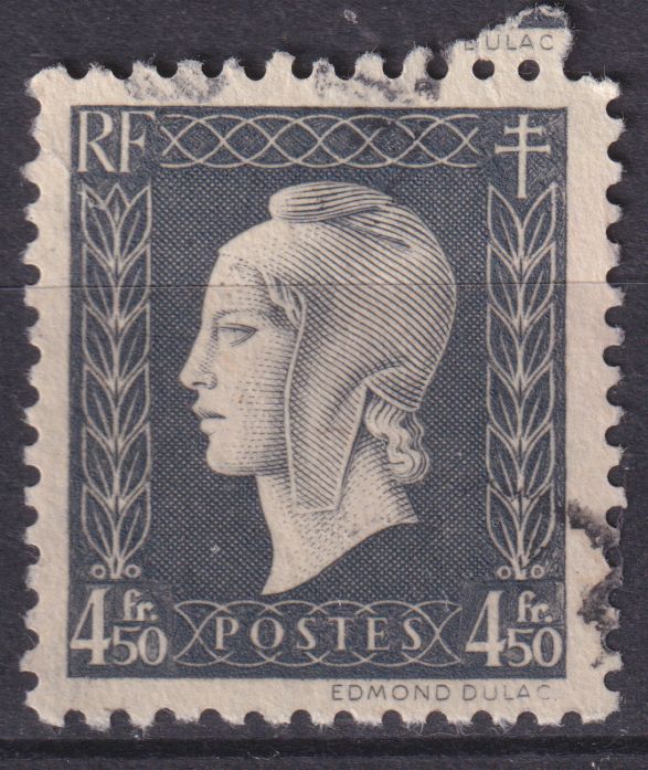 Timbre France n° 696 obl Marianne de Dulac série de Londres
