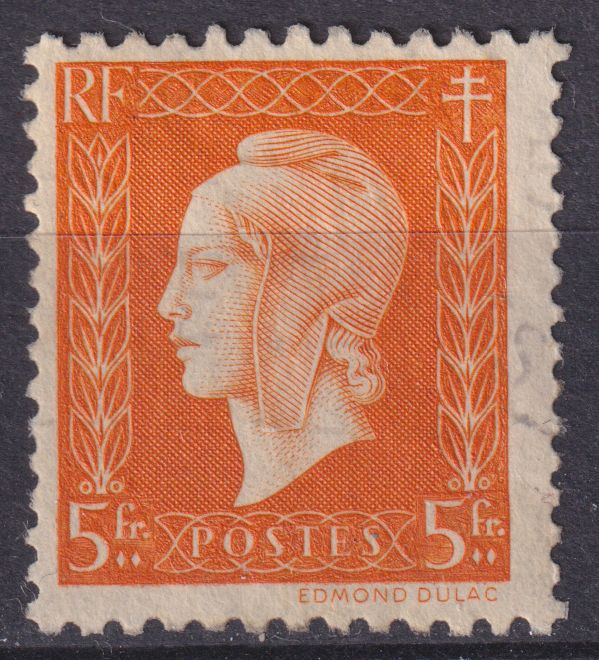Timbre France n° 697 obl Marianne de Dulac série de Londres