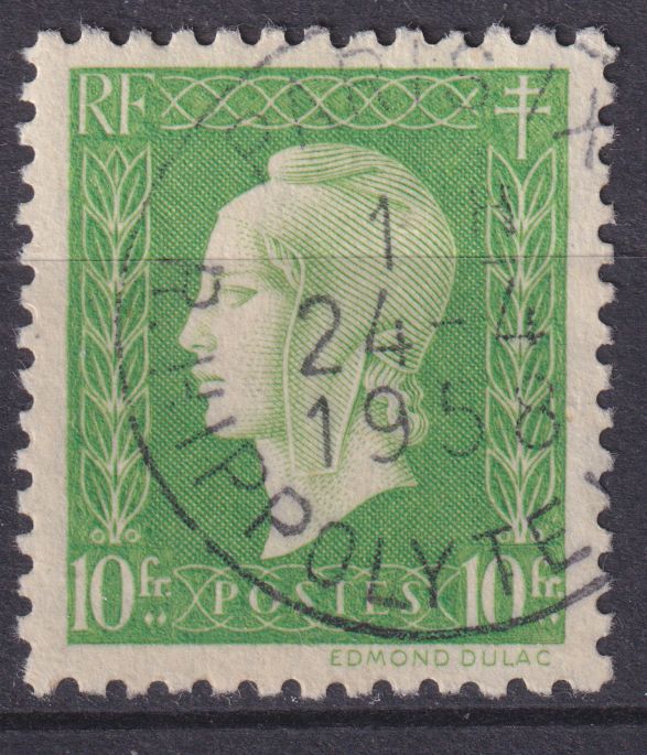 Timbre France n° 698 obl Marianne de Dulac série de Londres