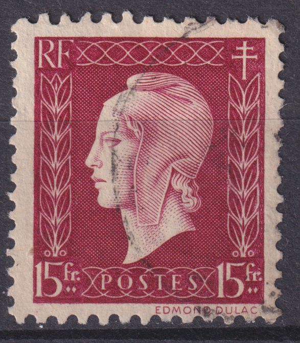 Timbre France n° 699 obl Marianne de Dulac série de Londres