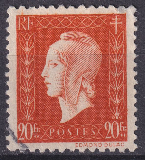 Timbre France n° 700 obl Marianne de Dulac série de Londres