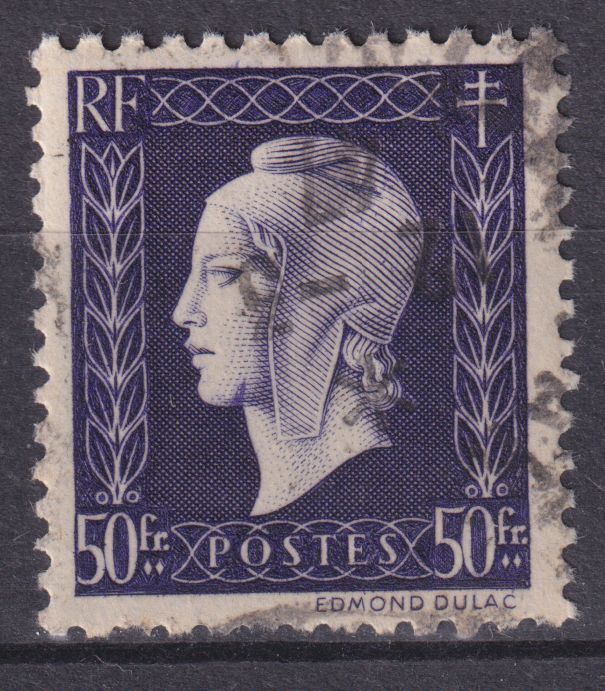 Timbre France n° 701 obl Marianne de Dulac série de Londres
