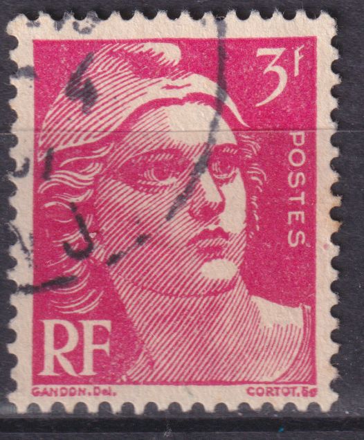 Timbre France n° 716 obl Marianne de Gandon