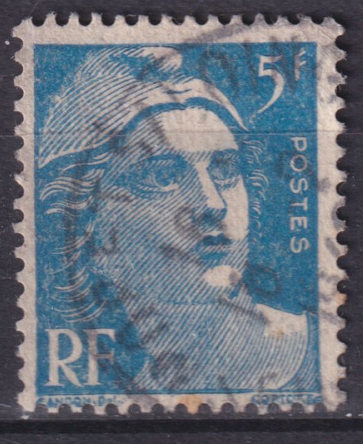 Timbre France n° 719B obl Marianne de Gandon