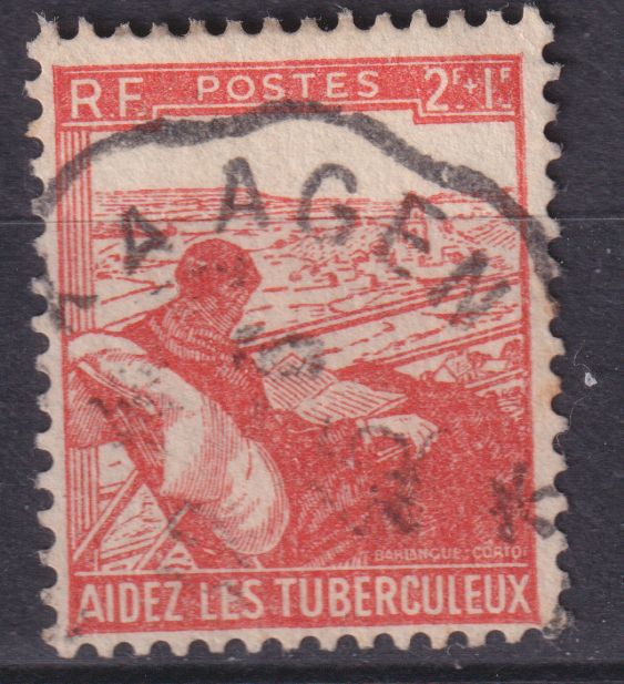 Timbre France n° 736 obl au profit des tuberculeux