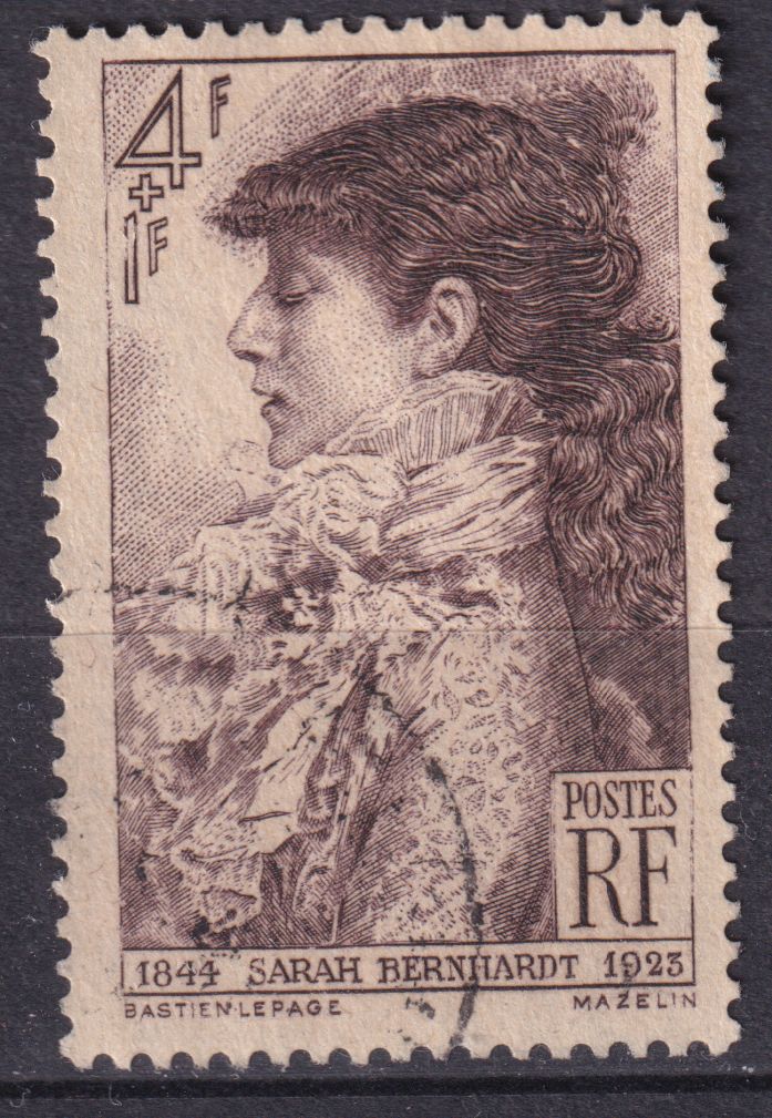 Timbre France n° 738 obl Sarah Bernhard