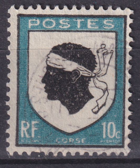 Timbre France n° 755 obl armoirie de la Corse