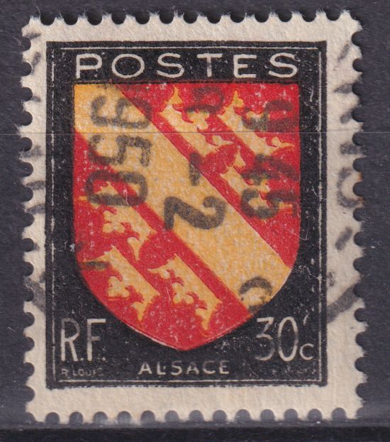Timbre France n° 756 obl armoirie de l'Alsace
