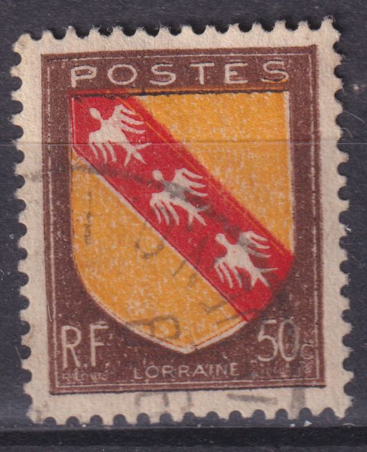 Timbre France n° 757 obl armoirie de la Lorraine