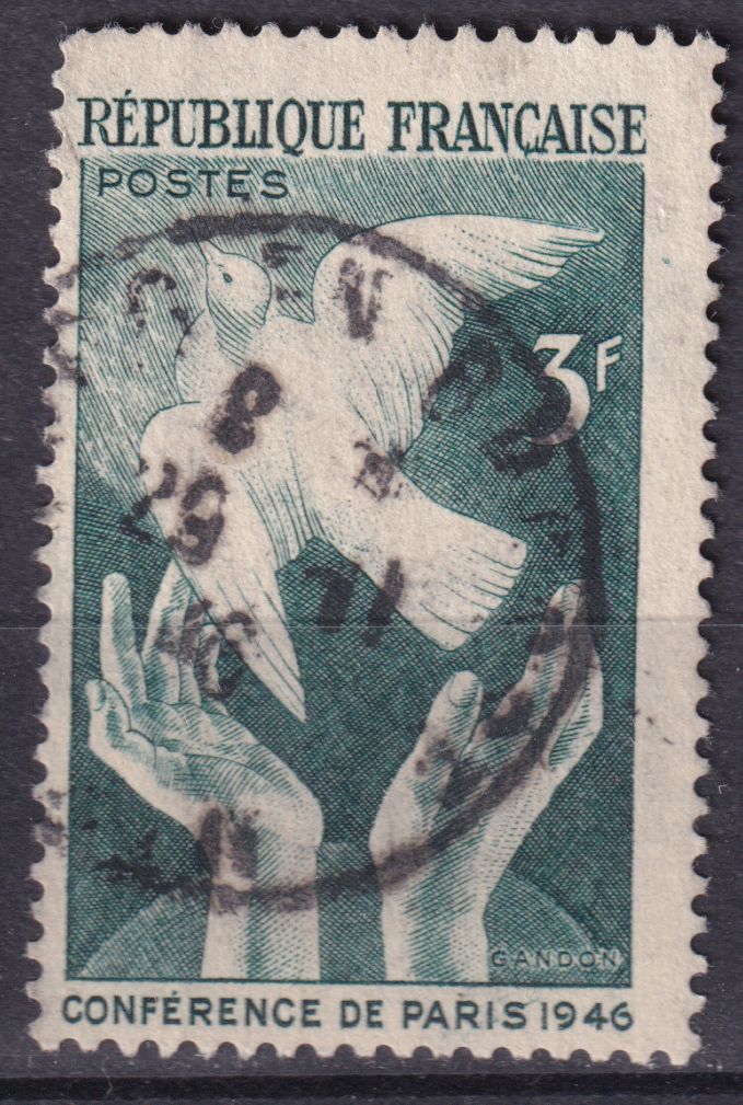 Timbre France n° 761 obl conférence de la paix à Paris