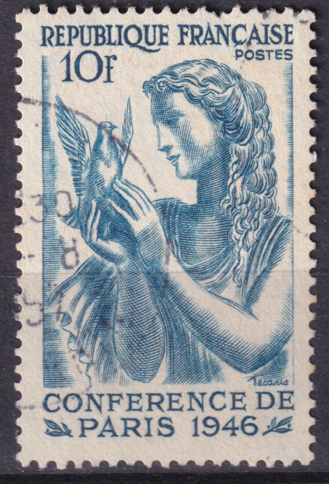 Timbre France n° 762 obl conférence de la paix à Paris