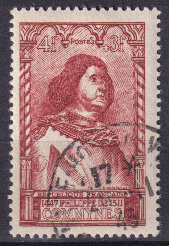 Timbre France n° 767 obl Commynes célébrité du XV° Siècles