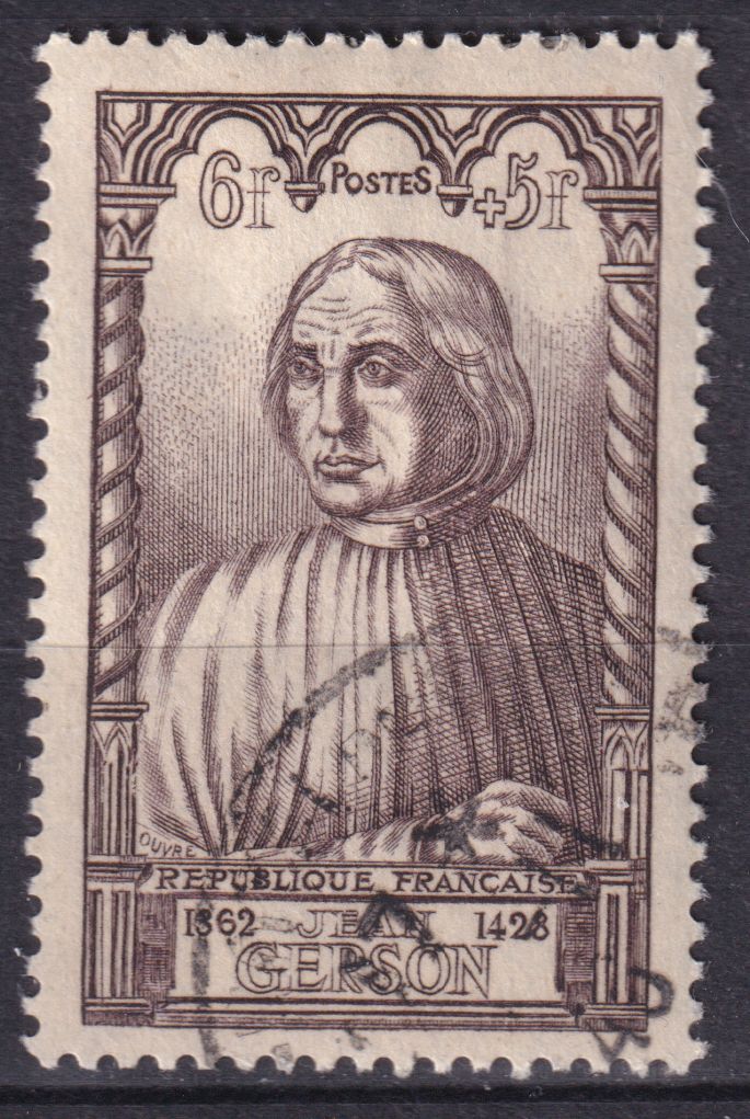 Timbre France n° 769 obl Jean Charlier dit Jean de Gerson célébrité du XV° Siècles