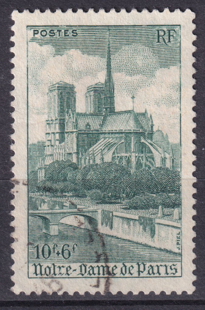 Timbre France n° 776 obl cathédrale Notre-Dame de Paris
