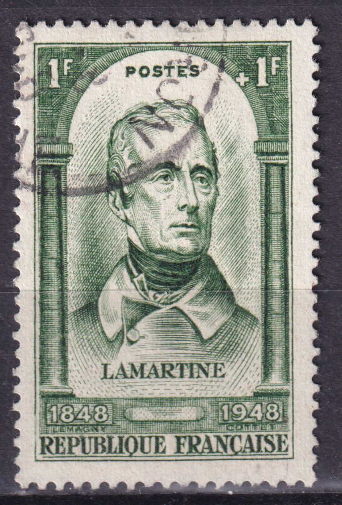 Timbre France n° 795 obl Alphonse Marie Louis de Prat de Lamartine