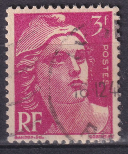 Timbre France n° 806 obl type Marianne de Gandon