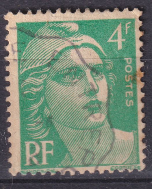 Timbre France n° 807 obl type Marianne de Gandon