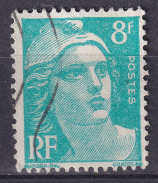 Timbre France n° 810 obl type Marianne de Gandon